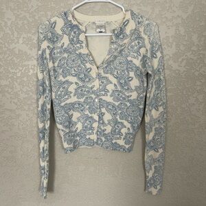 Blue and White Cardigan
